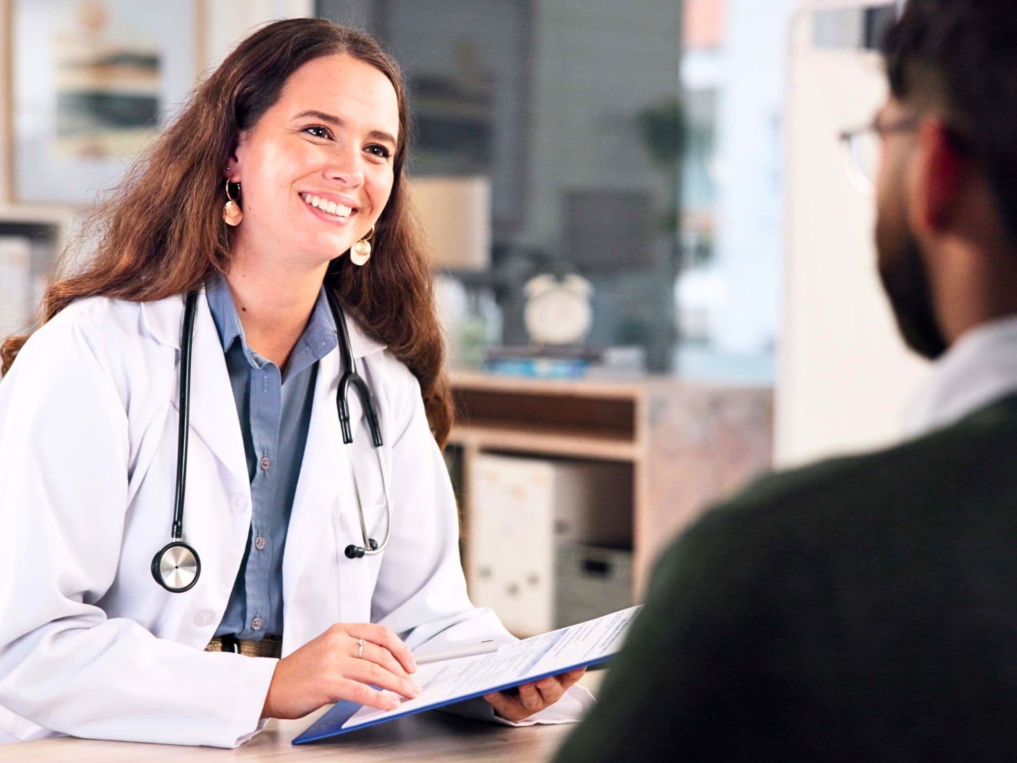 Consulta médica em atendimento de saúde